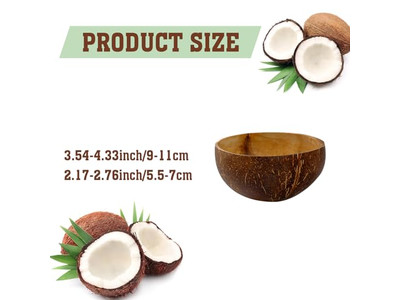 6 Tigela de Coco Conjunto de Bambu Frutas Pratos Aromatizados com Vela
