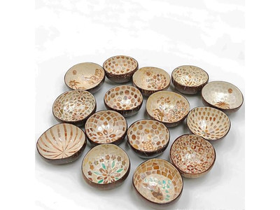 Tigela de Coco Decoração de Festa Conjunto Ecológico 36 Sem Balanço Todo Natural