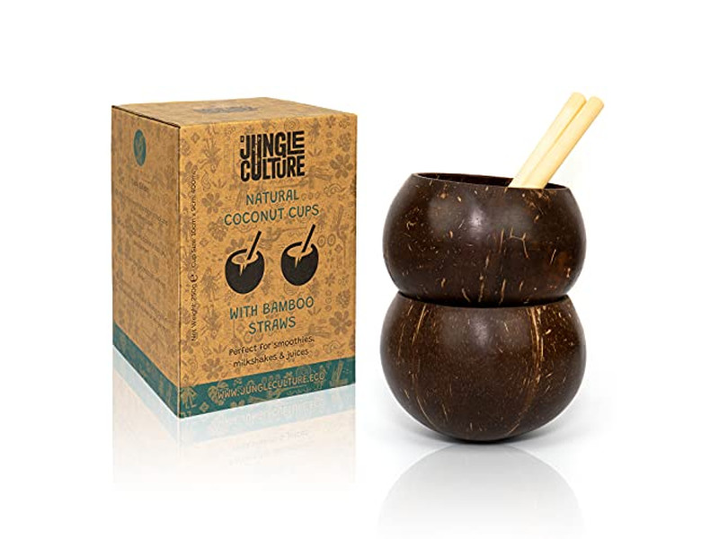 Tigela de Café da Manhã de Coco Madeira 20Cm Casca Com Tampa Casca Orgânica Tigelas de Charcutaria