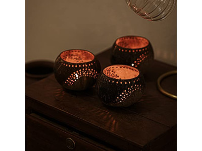 Tigela de Mistura de Coco Pequena Tigelas Esculpidas à Mão Madeira Natural Orgânica Crianças