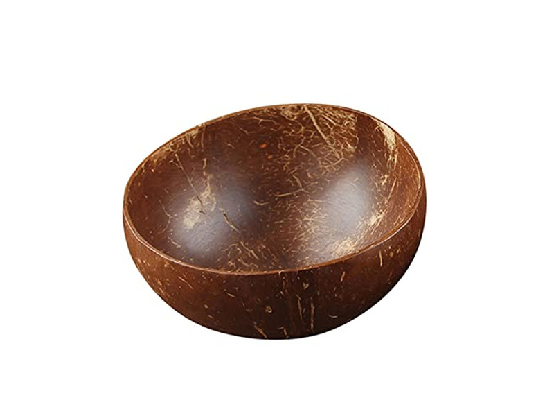 Casca de Coco com Tampa Colher de Madeira e Tigela Tigelas de Açaí Colheres Salada Grande Pacote com 10