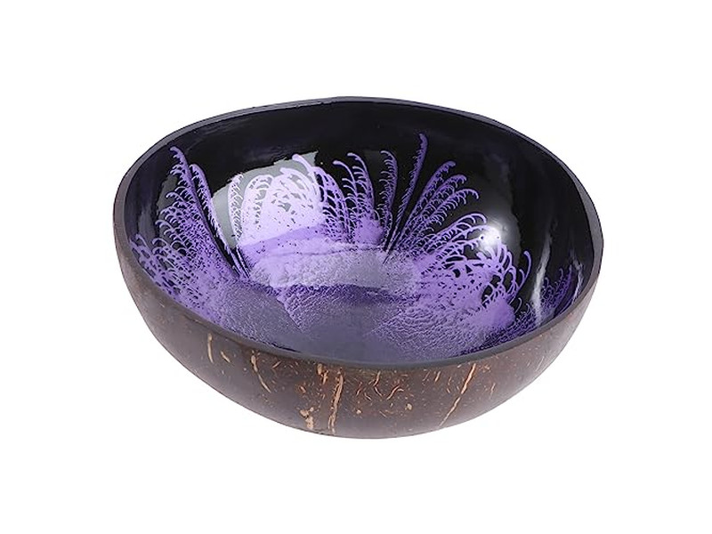 Tigela de Armazenamento de Chaves Sem Processamento de Casca de Coco Conjunto de Tigelas de Serviço Grande Tamanho Cru