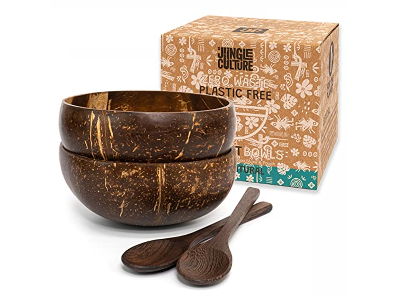 Tigela de Coco Tigelas de Coco Copos de Coco Casca Vela Armazenamento de Cozinha