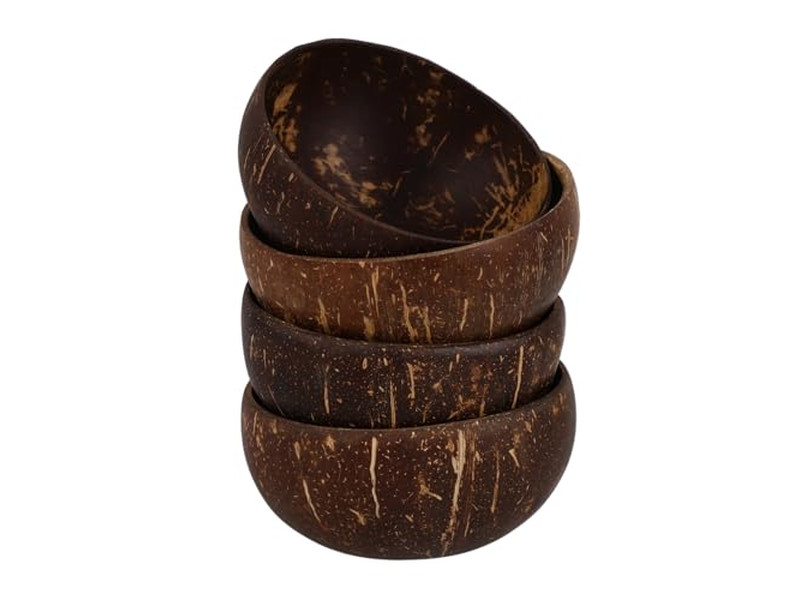 Tigela de Jantar de Casca de Coco Tigelas Vazias Artesanais Feitas à Mão