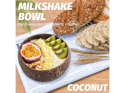 Tigela de Massa de Casca de Coco Logo Feita à Mão Tray de Ferramentas de Madeira Rústica