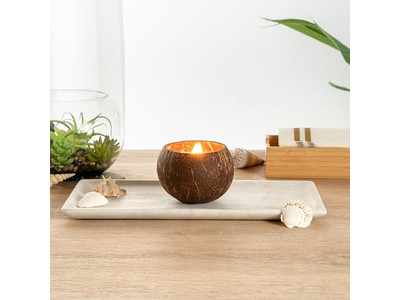 Coconuts Orgânicos Frescos Vendendo Cascas de Coco Tigela de Coco Feita à Mão Cera