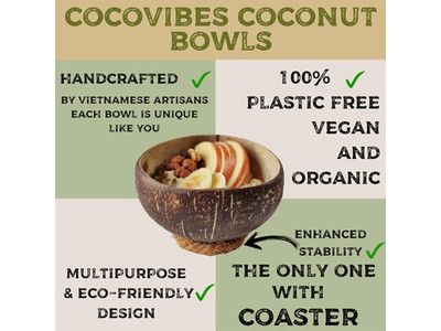 Tigela de Coco Macramê Impressa 8 Polegadas Cascas Vazias 6 Flores