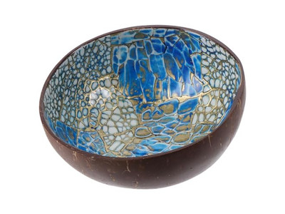 Tigela de Casca de Resina Personalizada com Madeira Tigelas Decorativas de Pedra Massa de Bali