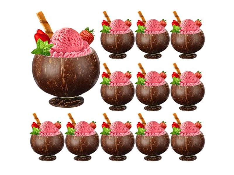 Tigela Assada Casca de Acácia Aquecimento Laca Inclinada Pendurada Conjunto de Sobremesa de Tigelas