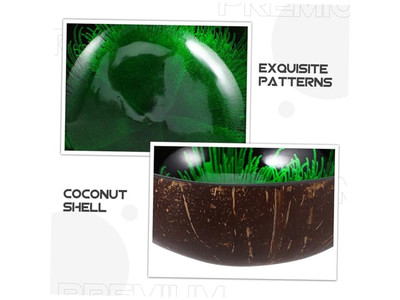 Tigela Natural da Tailândia Conjunto de Salada de Acácia Tigelas Coloridas de Coco Seguras para Alimentos