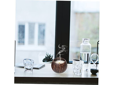 Tigela de Coco do Vietnã Vela de Natal Cera Criativa Tigela Vela-Casca de Coco