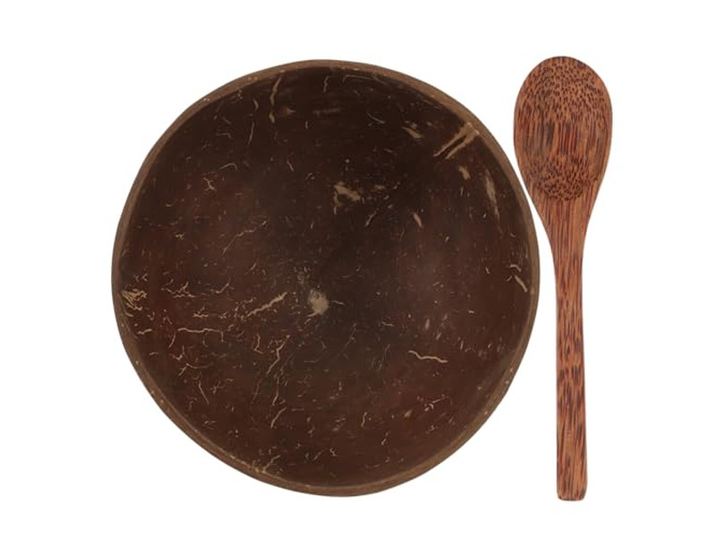 Tigela de Coco Vietnamita Decorativa Ecológica Casca de Bambu para Velas Artesanato