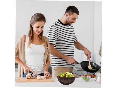 Tigela de Coco Vietnamita Decorativa Ecológica Casca de Bambu para Velas Artesanato