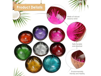 Tigela com Colher Presente de Salada Resina Fabricante de Madeira Tigelas Lacadas Vietnamitas